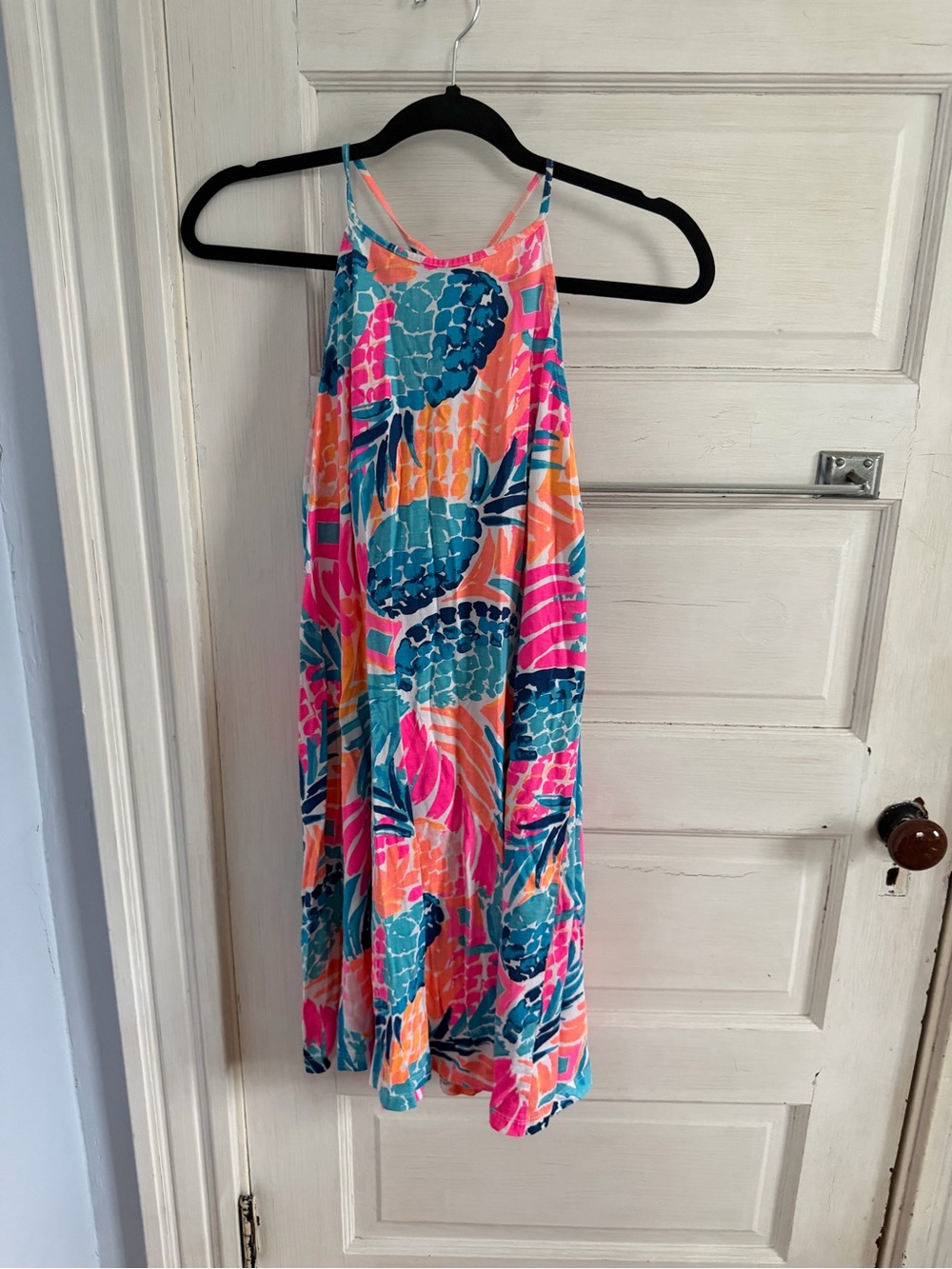 Lilly Pulitzer Pink Teal Orange Tropical Print Dress